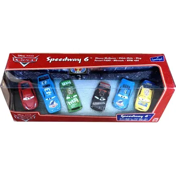 autíčko Cars (Auta) Speedway 6 - Ferrari F430 + King + Chick Hicks + Nitroade + Dinoco McQueen + RPM #64 - Supercharged