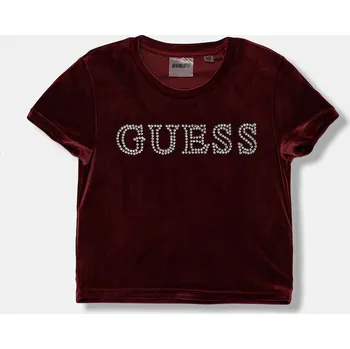 Dívčí tričko Dětské tričko Guess J4YI48.K0232.9BYA burgundské 83X, vel. 147-157