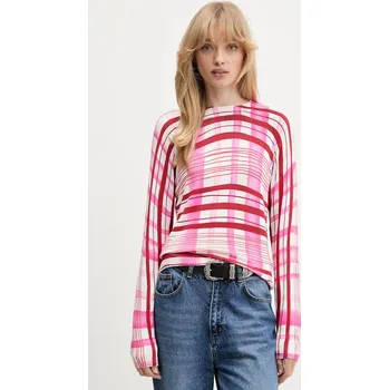 Dámský svetr Svetr Desigual NORUEGA dámský, růžová barva, 25WWJF41 03A, vel. L