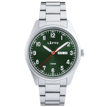 Hodinky LAVVU Náramkové ocelové pánské hodinky FOSEN Green LWM0312 ( )