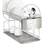 WENKO 2329100 - Odkapávač nádobí DUO 21x33 cm nerez/stříbrná