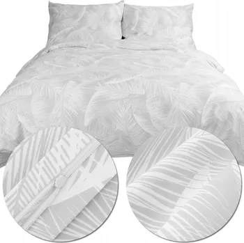 Povlečení Sada povlečení 160x200 z bavlněného saténu Denny, světle popelavá barva