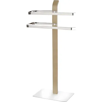Držák na ručník WENKO 20396100 - Stojan na ručníky SAMONA 40,5x79,5 cm lesk. chrom/hnědá