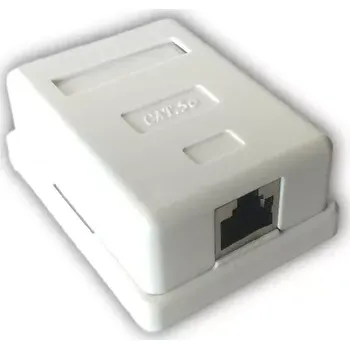 Elektrická zásuvka DATACOM Datová zásuvka STP CAT5E 1xRJ45 na omítku bílá 2315
