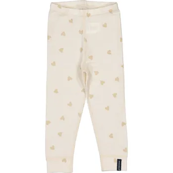 Kojenecké oblečení Merino legíny dětské Geggamoja - Beige heart Velikost: 86/92