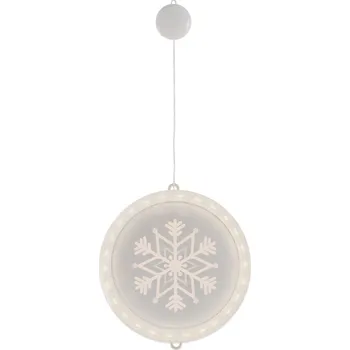 Vánoce Light Irridiance Vánoční LED závěsná dekorace kulatá - Vločka Osvětlení: Teplá bílá