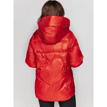 Dámská bunda Perso Vatovaná bunda pikowana z sercem Červená Regular Fit M
