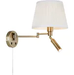 Markslöjd 109017- LED Nástěnná lampa PIVOT 1xE27/40W/230V + LED/4W krémová/mosaz