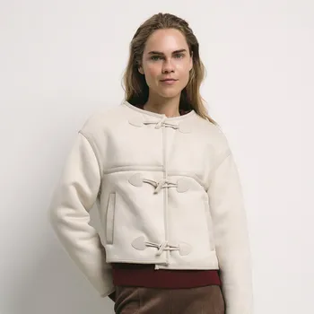 Dámský kabát Reserved - Bunda z umělého semiše - tělová - ZR318-02X - ZR318-02X-XS