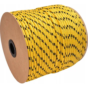 Železářství Polypropylenové lano 12mm ŽLUTÉ Pletené PP lodní lano silná šňůra 20m