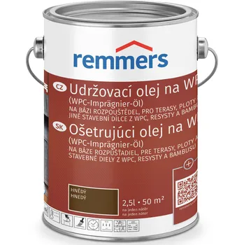 barva a nátěr na dřevo Remmers WPC impregnační olej Barva: Hnědá, Objem: 2,5l