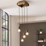 Eglo 43591 - Lustr na lanku WOOTTON 4xE27/40W/230V