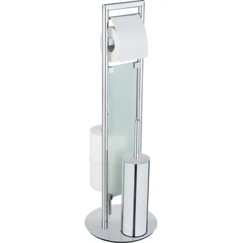 WC štětka WENKO 25384100 - WC set SULMONA 25x76 cm stříbrná/černá