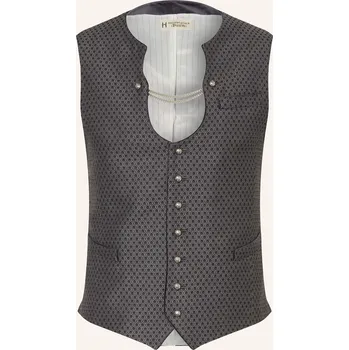 Pánská bunda Heimatglück Tracht Pánská Krojová Vesta Ludwig, černá / šedá, 48
