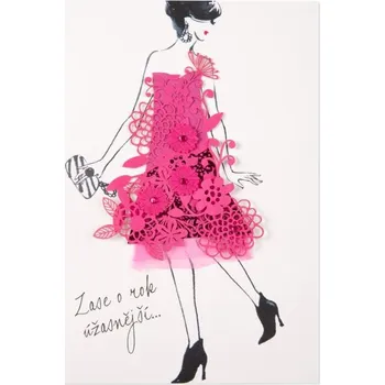 Albi Luxusní narozeninové přání - Květinové šaty