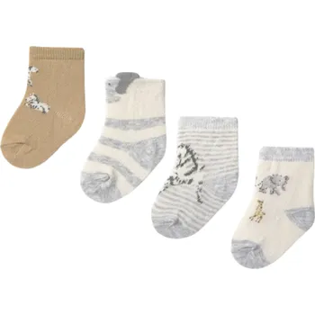 MAYORAL dětské ponožky set 4ks safari béžová EU15-16, vel. 55 cm