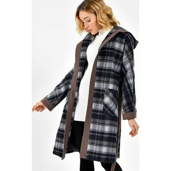 Dámský kabát Dámský kabát dewberry dewberry černá | šedá | hnědá 1330498