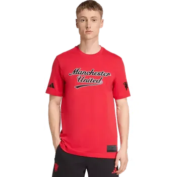 Pánská móda Pánské tričko Adidas Manchester United 25/26 US Tee červené