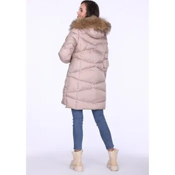 Perso Dámská bunda BLH220038FXF Béžová Regular Fit 3XL