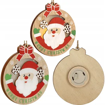 Vánoční dekorace Vánoční Koule reflektor, Vánoční Baňky tvarovky Mikuláš 11 cm 1 ks