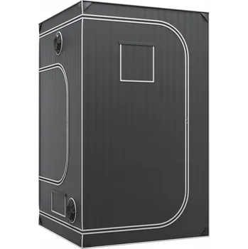 Pěstební box Stan Grow Box 48x48x80 cm - Vhodný pro pěstování, černý a šedý