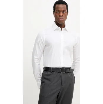 Pánská košile Košile Michael Kors pánská, bílá barva, slim, s klasickým límcem, MK0DS01584 00X, vel. 39