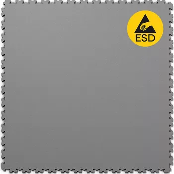 Venkovní dlažba Šedá plastová (PVC) zátěžová dlažba Fortelock XL ESD (hadí kůže) - délka 65,3 cm, šířka 65,3 cm, výška 0,4 cm