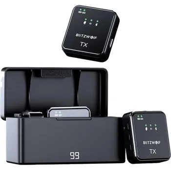 Mikrofon Blitzwolf Wireless Microphone, BW-SX63, 1000mAh (black)