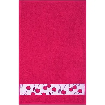 Ručník DARRÉ Bavlněný ručník Třešně - malinová Velikost: ručníček 30 x 50