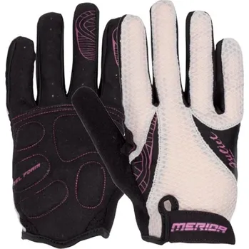 Cyklistické rukavice MERIDA - Rukavice dámské dlouhé GV-MD 536 černo/šedo/fialové S