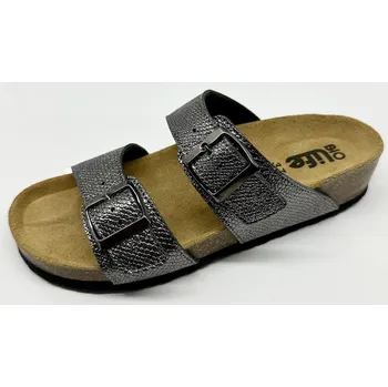 Dámské pantofle Bio Life Peggy dámské nazouváky na klínu metalická Barva: Metalic, Velikost: 41