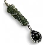 GALAXA, přívěsek - vltavín, stříbro 925/1000