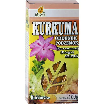 Koření MILOTA Kurkuma dlouhá oddenek mletá 100g