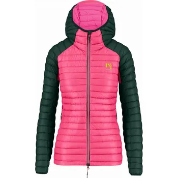Dámská casual bunda KARPOS W Alagna Down W Jacket, Fandango Pink/Jungle Green velikost: M