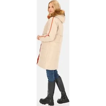 Pánská bunda Perso Zimní bunda sportowa z kapturem Béžová Regular Fit M