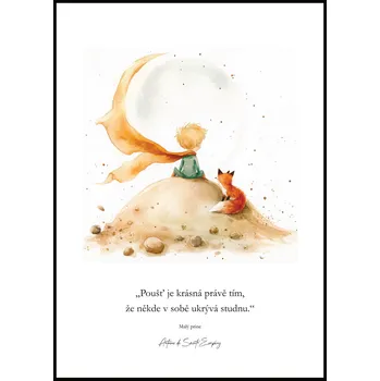 Plakát Plakát Malý princ - Poušť je krásná právě tím 21 x 29,7 cm