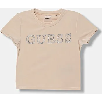 Chlapecké tričko Dětské tričko Guess béžová barva, J4YI48 K0232 J4YI48.K0232.9BYA 02X, vel. 136-146
