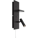 Markslöjd 109018 - LED Nástěnné sv. s poličkou a USB portem CARICA 4W/230V černá