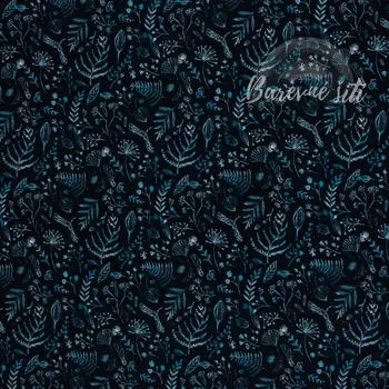 Teplákovina Botanika modrá (E) (Kvalitní teplákovina z Německa Limitka)