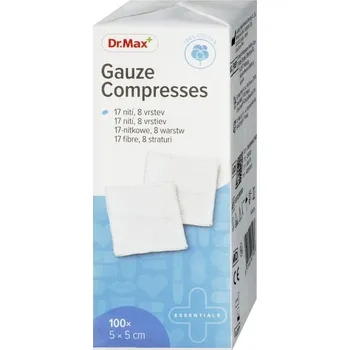 Zdravotnický materiál Dr. Max Gauze Compresses 5x5 cm 100 ks