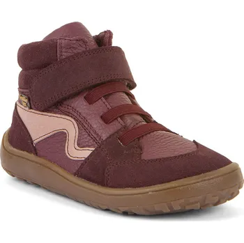 Chlapecká zimní obuv Froddo Celoroční barefoot kotníkové Tex Go G3110265-13 Bordeaux vínová Velikost: 30