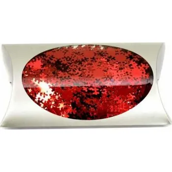 Konfeta Konfety vločky červené 1,8cm v krabičce 20g