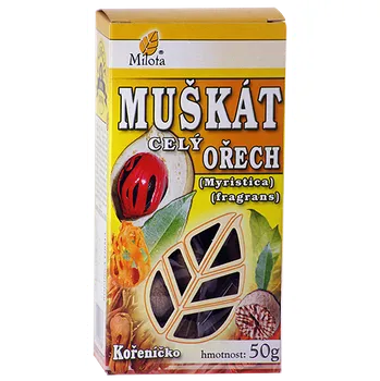Koření MILOTA Muškátovník vonný (ořech) celý 50g