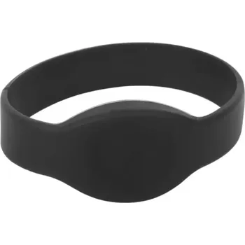 Silikonový náramek Mifare Classic 1K 13,56Mhz černý, průměr 65mm