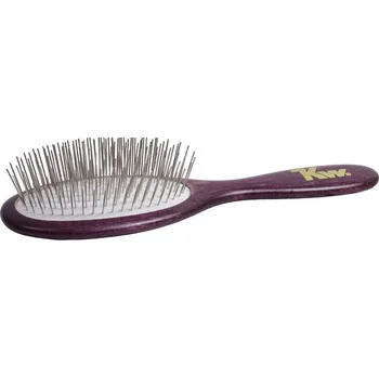 Kartáč pro zvířata Dřevěný kartáč speciál malý KW 3230 (Malý kartáč pro psy s dlouhou srstí s kvalitními extra dlouhými kovovými zuby. KW Dřevěný fialový speciál malý 3230.)