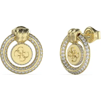 Náušnice Guess Slušivé pozlacené náušnice Knot You JUBE04060JWYGT/U + 2 měsíce na vrácení zboží