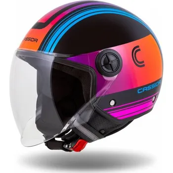 Helma na motorku Přilba Handy Metropolis, CASSIDA (černá/tyrkysová/gradient) 2025 M