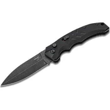 Böker Plus 01BO796 Intention II Dagger automatický nůž 8,5 cm, černá, Stonewash, G10