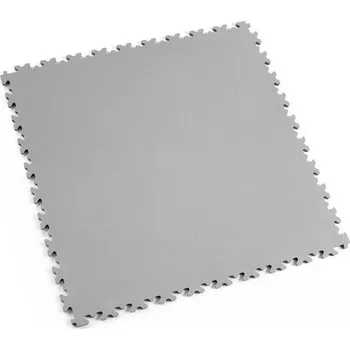 Venkovní dlažba Šedá plastová (PVC) zátěžová dlažba Fortelock Industry Ultra (kůže) - délka 51 cm, šířka 51 cm, výška 1 cm