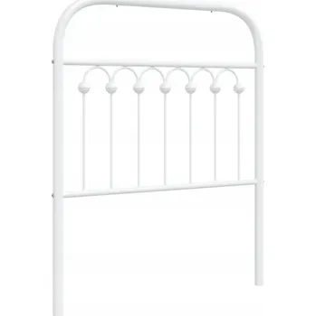 Ocelové čelo postele bílé 80x100 cm
